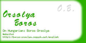 orsolya boros business card
